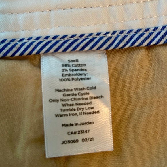 Talbots Pants Parrot Embroidered Relaxed Chino White Cotton Plus Size 16WPetite - Picture 16 of 16